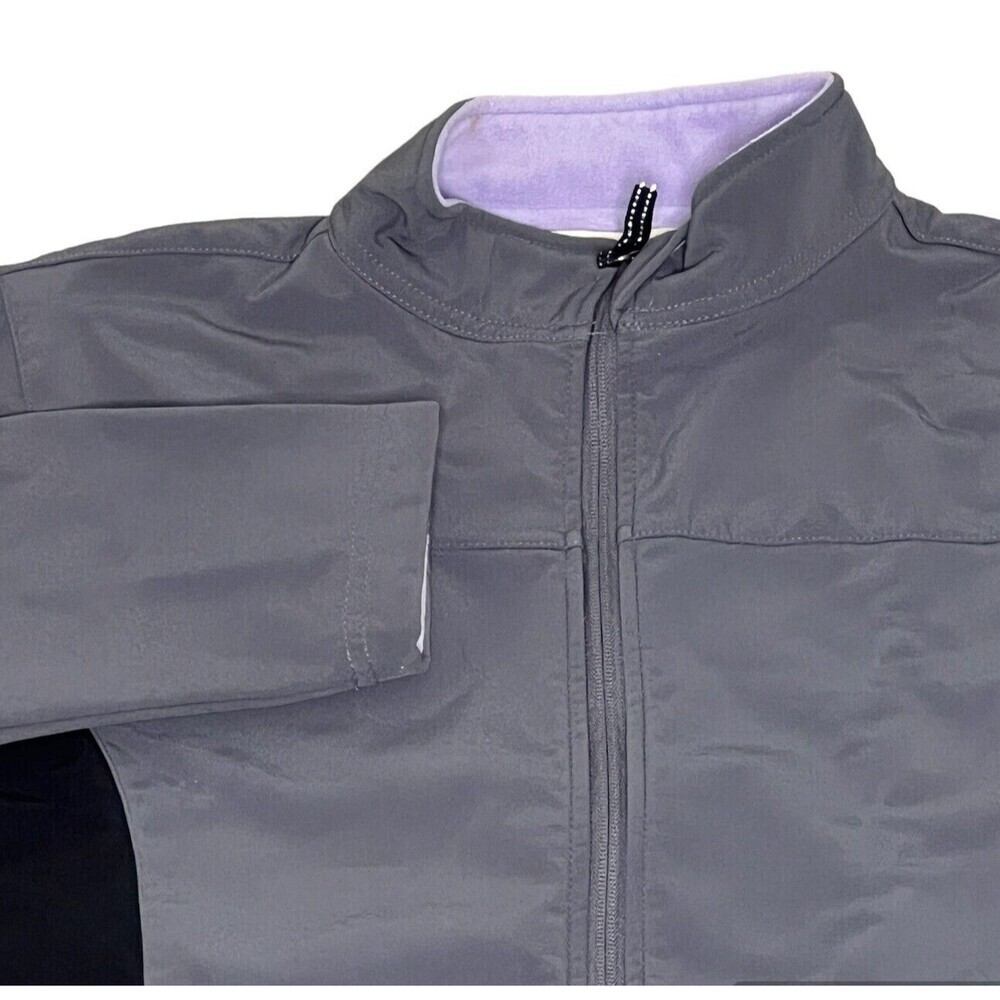 Nina Capri Womens Large Jacket Gray Fleece Lined Nylon